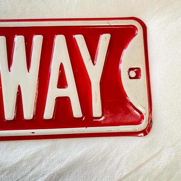 RARE 3’ VTG Metal Lil Red Expressway Street Sign Garage Man Cave - Picture 5 of 10